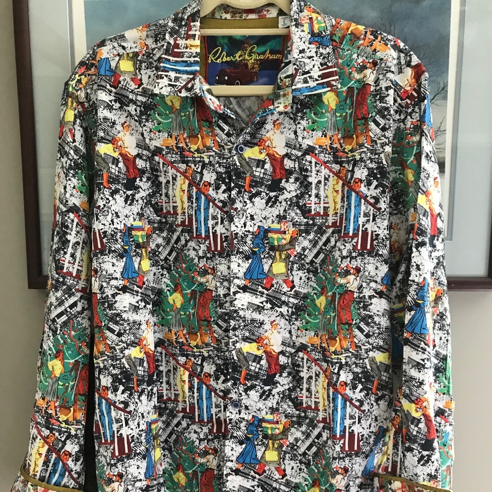 Robert Graham Christmas themed Button Down